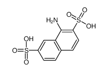 1-amino-2,7-naphthalenedisulfonic acid结构式