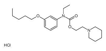 2-piperidin-1-ium-1-ylethyl N-ethyl-N-(3-pentoxyphenyl)carbamate,chloride Structure