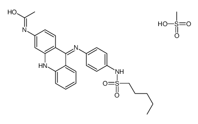 (3-acetamidoacridin-9-yl)-[4-(pentylsulfonylamino)phenyl]azanium,methanesulfonate结构式