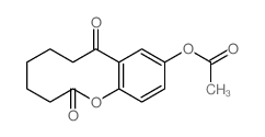 2H-1-Benzoxecin-2,8(3H)-dione,10-(acetyloxy)-4,5,6,7-tetrahydro- Structure