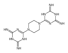 6-[4-(4,6-diamino-1,3,5-triazin-2-yl)piperazin-1-yl]-1,3,5-triazine-2,4-diamine结构式