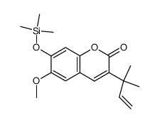 3-(1,1-Dimethyl-2-propenyl)-6-methoxy-7-[(trimethylsilyl)oxy]-2H-1-benzopyran-2-one Structure