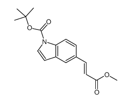 TERT-BUTYL 5-(3-METHOXY-3-OXOPROP-1-EN-1-YL)-1H-INDOLE-1-CARBOXYLATE structure