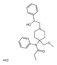 N-<1-(2-hydroxy-2-phenylethyl)-4-(methoxymethyl)-4-piperidinyl>-N-phenylpropanamide hydrochloride结构式