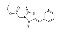 ethyl 2-[4-oxo-5-(pyridin-3-ylmethylidene)-2-sulfanylidene-1,3-thiazolidin-3-yl]acetate结构式