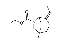 (1R,5S)-4-Isopropylidene-1-methyl-6-aza-bicyclo[3.2.1]octane-6-carboxylic acid ethyl ester Structure