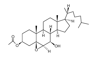 7β-hydroxy-5β,6β-epoxycholestan-3β-yl acetate结构式