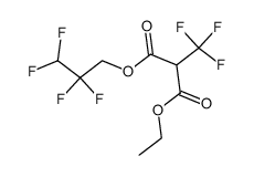 2-Trifluoromethyl-malonic acid ethyl ester 2,2,3,3-tetrafluoro-propyl ester结构式