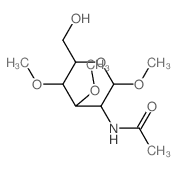 N-[6-(hydroxymethyl)-2,4,5-trimethoxy-oxan-3-yl]acetamide structure