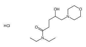 N,N-Diethyl-gamma-hydroxy-4-morpholinepentanamide monohydrochloride结构式