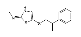 N-methyl-5-(2-phenylpropylsulfanyl)-1,3,4-thiadiazol-2-amine Structure