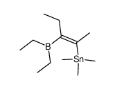 (E)-3-diethylboryl-2-trimethylstannyl-2-pentene Structure