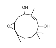 4,7,7,11-tetramethyl-12-oxabicyclo[9.1.0]dodec-4-ene-3,6-diol结构式