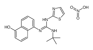 2-tert-butyl-1-(5-hydroxynaphthalen-1-yl)-3-(1,3-thiazol-2-yl)guanidine,nitric acid Structure