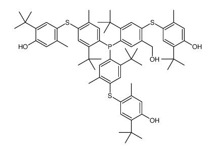 p,p',p''-[phosphinylidynetris[[5-tert-butyl-2-methyl-4,1-phenylene]thio]]tris[6-tert-butyl-m-cresol] structure