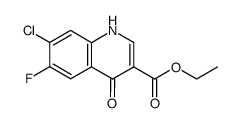 ethyl 7-chloro-6-fluoro-4-oxo-1,4-dihydroquinoline 3-carboxylate Structure