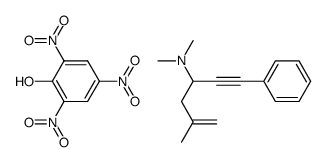 Picric acid; compound with dimethyl-(3-methyl-1-phenylethynyl-but-3-enyl)-amine Structure