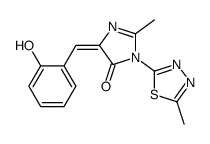 (5Z)-5-[(2-hydroxyphenyl)methylidene]-2-methyl-3-(5-methyl-1,3,4-thiadiazol-2-yl)imidazol-4-one Structure