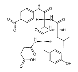 Suc-L-Tyr-L-Leu-D-Val-pNA结构式