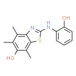 6-Benzothiazolol,2-[(2-hydroxyphenyl)amino]-4,5,7-trimethyl-结构式