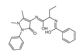 N-[1-[(1,5-dimethyl-3-oxo-2-phenylpyrazol-4-yl)amino]-1-oxobutan-2-yl]benzamide结构式