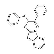 2-(benzo[d]thiazol-2-ylthio)-1-phenyl-2-(phenylthio)ethan-1-one Structure