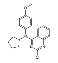 2-chloro-N-cyclopentyl-N-(4-methoxyphenyl)quinazolin-4-amine结构式