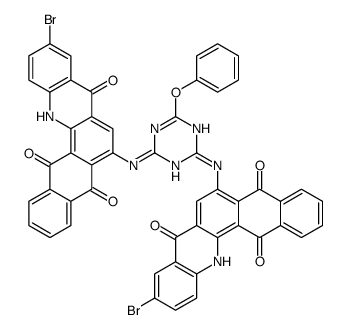 6,6'-[(6-phenoxy-1,3,5-triazine-2,4-diyl)diimino]bis[10-bromonaphth[2,3-c]acridine-5,8,14(13H)-trione] Structure