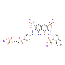 tetrasodium 4-amino-5-hydroxy-6-[(1-sulphonato-2-naphthyl)azo]-3-[[4-[[2-(sulphonatooxy)ethyl]sulphonyl]phenyl]azo]naphthalene-2,7-disulphonate Structure