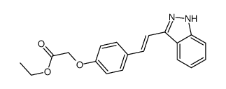 ethyl 2-[4-[2-(1H-indazol-3-yl)ethenyl]phenoxy]acetate结构式