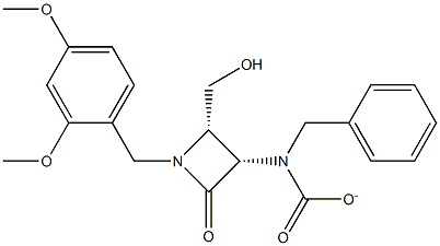 benzyl((2S,3S)-1-(2,4-dimethoxybenzyl)-2-(hydroxymethyl)-4-oxoazetidin-3-yl)carbamate Structure