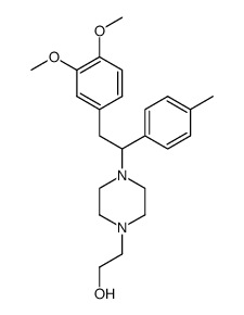 1-(2-(3,4-dimethoxyphenyl)-1-(4-tolyl)ethyl)-4-(2-hydroxyethyl)piperazine Structure