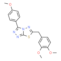 6-(3,4-Dimethoxybenzyl)-3-(4-methoxyphenyl)[1,2,4]triazolo[3,4-b][1,3,4]thiadiazole结构式