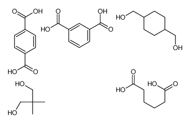 benzene-1,3-dicarboxylic acid,2,2-dimethylpropane-1,3-diol,hexanedioic acid,[4-(hydroxymethyl)cyclohexyl]methanol,terephthalic acid结构式