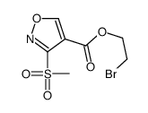 2-bromoethyl 3-methylsulfonyl-1,2-oxazole-4-carboxylate结构式