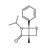 (1R,4S)-6-Isopropyl-4-methyl-1-phenyl-2-thia-6-aza-bicyclo[2.2.0]hexan-5-one Structure