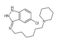 5-chloro-N-(6-piperidin-1-ylhexyl)-1H-indazol-3-amine结构式