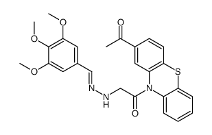 1-(2-acetylphenothiazin-10-yl)-2-[2-[(3,4,5-trimethoxyphenyl)methylidene]hydrazinyl]ethanone Structure