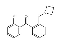 2-AZETIDINOMETHYL-2'-FLUOROBENZOPHENONE结构式