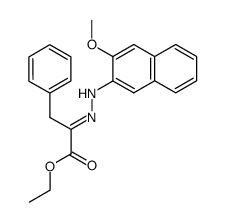 (E)-ethyl phenylpyruvate 2-((3-methoxy-2-naphthyl)hydrazone)结构式