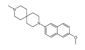 3-(6-甲氧基-萘-2-基)-9-甲基-3,9-二氮杂螺[5.5]十一烷结构式