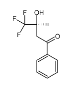 (3S)-4,4,4-trifluoro-3-hydroxy-3-methyl-1-phenylbutan-1-one结构式