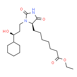 ethyl [S-(R*,S*)]-3-(3-cyclohexyl-3-hydroxypropyl)-2,5-dioxoimidazolidine-4-heptanoate Structure