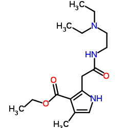 2-[(2-diethylaminoethylcarbamoyl)methyl]-4-methyl-1H-pyrrole-3-carboxylic acid ethyl ester结构式