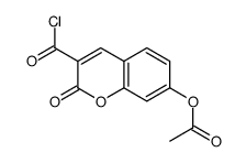 (3-carbonochloridoyl-2-oxochromen-7-yl) acetate Structure