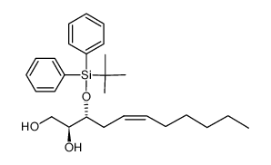 (Z)-(2S,3R)-3-(tert-Butyl-diphenyl-silanyloxy)-undec-5-ene-1,2-diol结构式