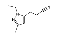 3-(2-ethyl-5-methyl-2H-pyrazol-3-yl)propionitrile Structure