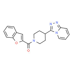 1-benzofuran-2-yl[4-([1,2,4]triazolo[4,3-a]pyridin-3-yl)piperidin-1-yl]methanone结构式