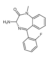 (S)-3-Amino-5-(2-fluoro-phenyl)-1-methyl-1,3-dihydro-benzo[e][1,4]diazepin-2-one Structure