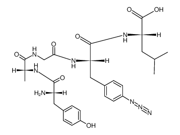 Tyr-D-Ala-Gly-(pN3)Phe-Leu结构式